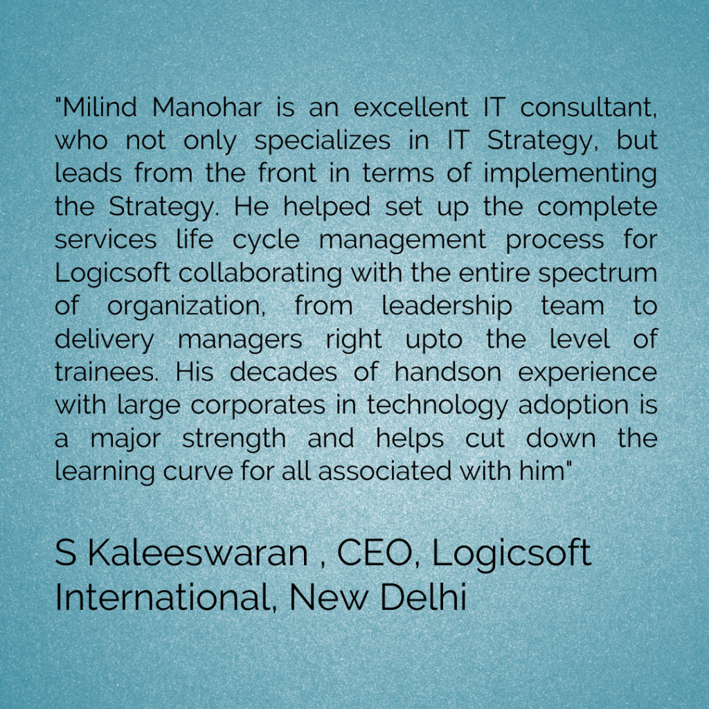Logicsoft International Testimonial on IT Consultancy Project